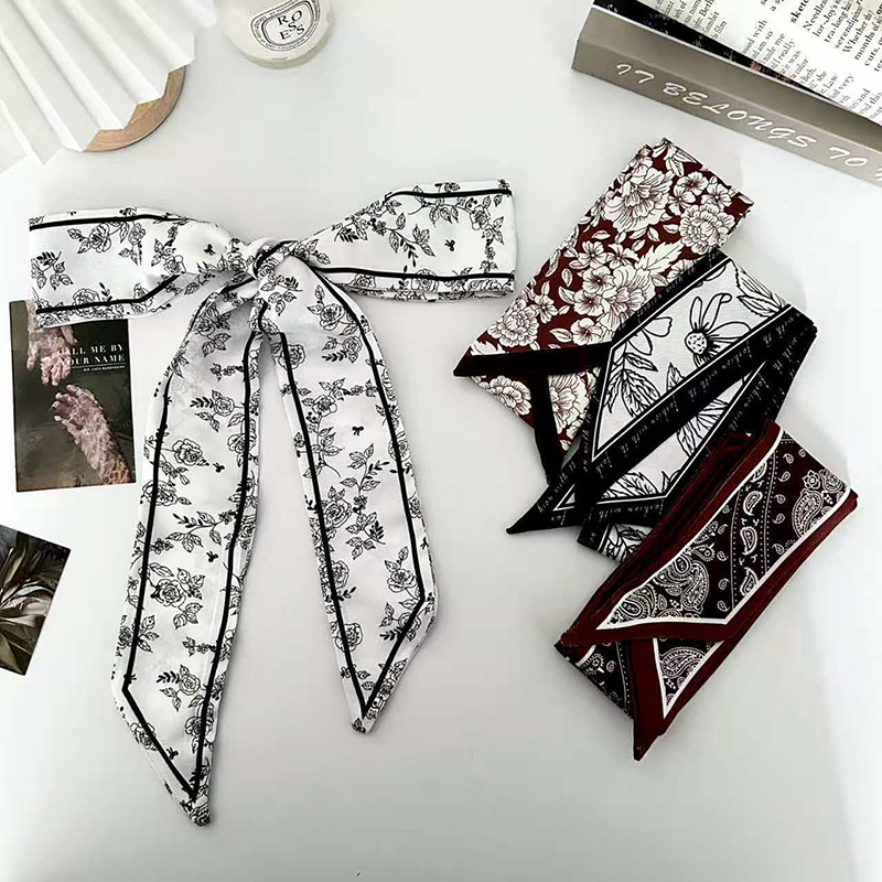 Ascot Neck Scarf - Lüks Moda Kadın İnce İpek Eşarp
