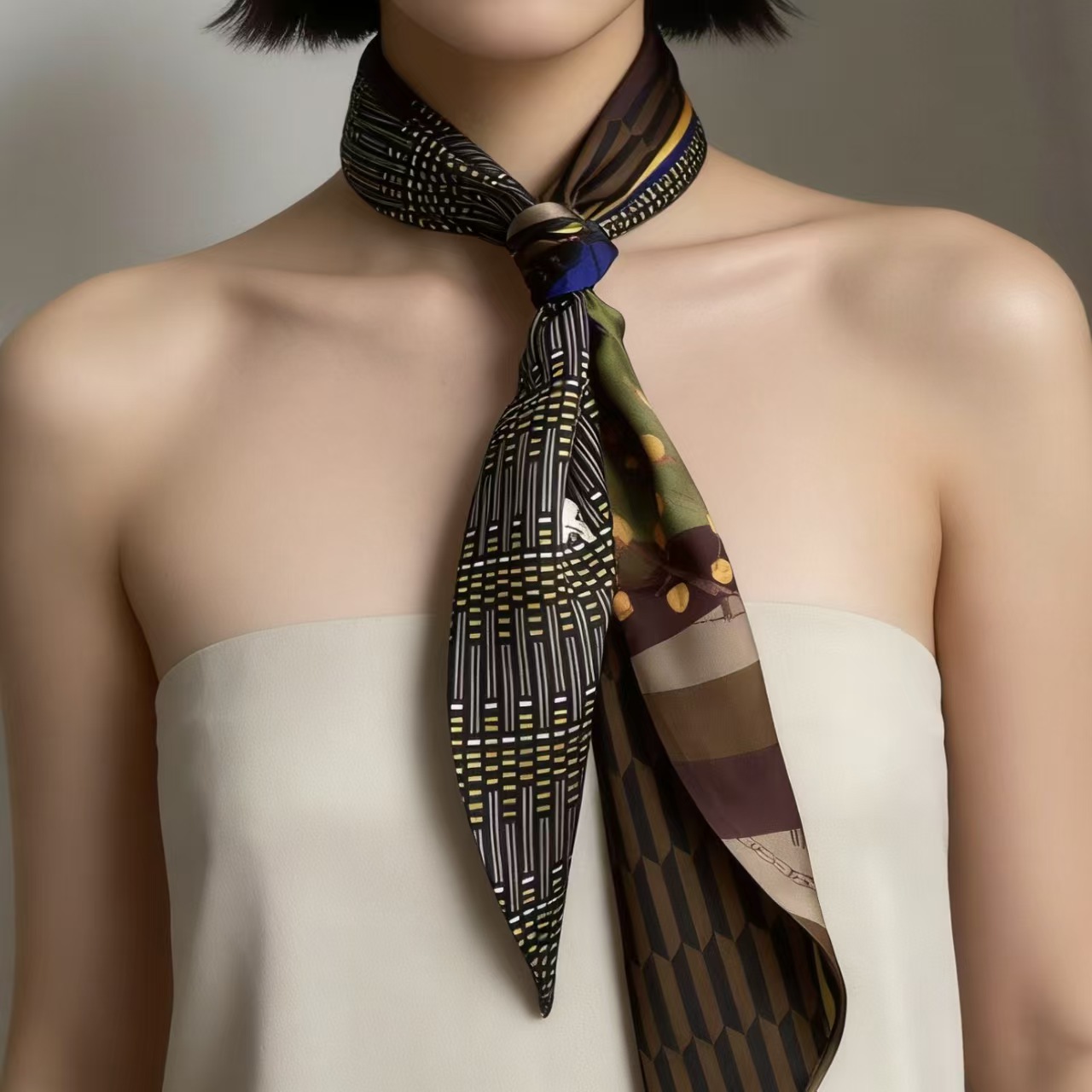 Lüks Baskılı Uzun Saç Kurdeles - Ascot Neck Scarf incelemesi ve fiyatı